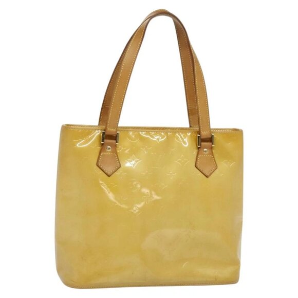 LOUIS VUITTON Monogram Vernis Houston Hand Bag Beige - Picture 1 of 15